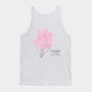 Raspberry love illustration Tank Top